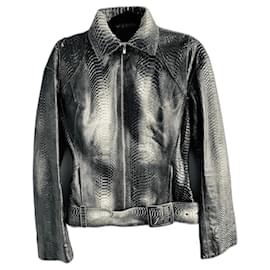 Jitrois Washed python jacket T38 Dark grey