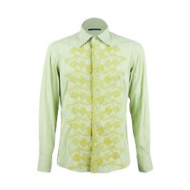 Collection Privée Daniele Alessandrini Chemise Brodée Vert