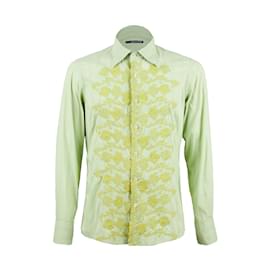 Daniele Alessandrini-Collection Privée Daniele Alessandrini Embroidered Shirt-Green