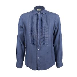 Autre Marque Camisa Bagutta com Pregas Azul