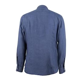 Autre Marque-Bagutta Shirt with Pleats-Blue
