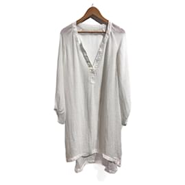 Autre Marque-DOMINGO SAINT-TROPEZ Vestidos T.Ropa de cama internacional de talla única-Blanco