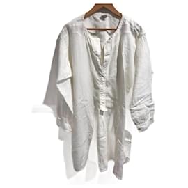 Autre Marque-DIMANCHE SAINT-TROPEZ Robes T.International M Lin-Blanc