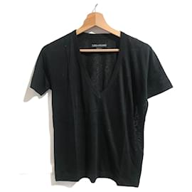 Zadig & Voltaire-ZADIG & VOLTAIRE Tops Camiseta.Poliéster Internacional S-Negro