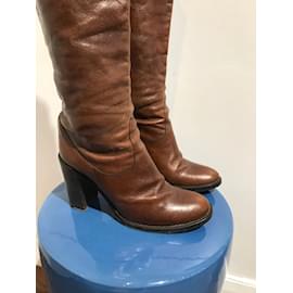 Autre Marque-NON SIGNE / UNSIGNED  Boots T.EU 36 leather-Brown