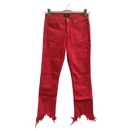 Autre Marque NON SIGNE / UNSIGNED Jeans T.FR 36 Denim - Jeans Red
