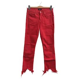 Autre Marque-NON SIGNE / UNSIGNED  Jeans T.fr 36 Denim - Jeans-Red
