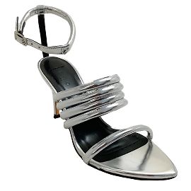 Iro Mirrored Silver Calia Strappy Sandals Silvery
