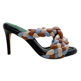 Alexandre Birman-Alexandre Birman Eggshell / Caribbean Multi Carlotta Woven Sandals-Multiple colors