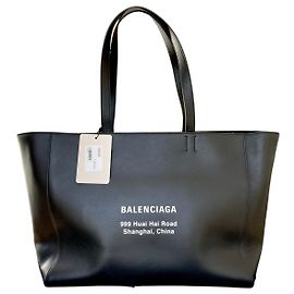 Balenciaga Shanghai Tote Bag Black Leather Black