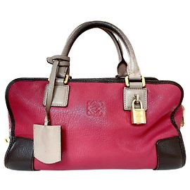 Loewe Amazona Handbag Black Leather Black