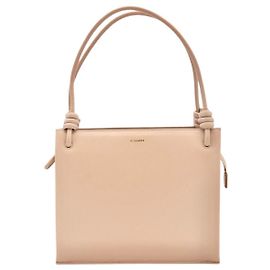 Jil Sander Giro Leather Handbag Beige Beige
