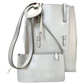 Alaïa Grey Leather Tote Bag Grey
