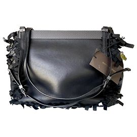 Bottega Veneta Frangia Black Leather Handbag Black