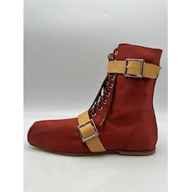 John Galliano-JOHN GALLIANO  Ankle boots T.EU 38 cloth-Red