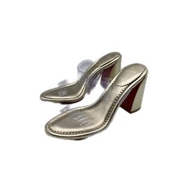 CHRISTIAN LOUBOUTIN  Mules & clogs T.EU 37.5 plastic Golden