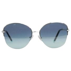 Tiffany & Co-Silver metal ombre sunglasses-Silvery