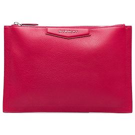 Givenchy Red Antigona Leather Clutch Bag Red