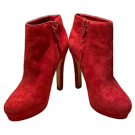Ash-Ankle Boots-Red