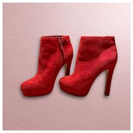 Ash-Ankle Boots-Red