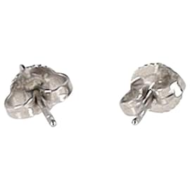 Tiffany & Co-TIFFANY & CO. Diamond Stud Earrings in White Gold Metal-Silvery,Metallic