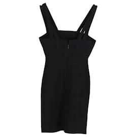 Herve Leger-Herve Leger Bandage Mini Dress in Black Rayon-Black