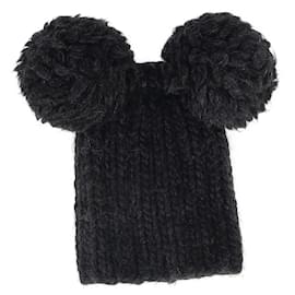 Eugenia Kim-Eugenia Kim Mimi Pom Pom Beanie in Black Wool-Black