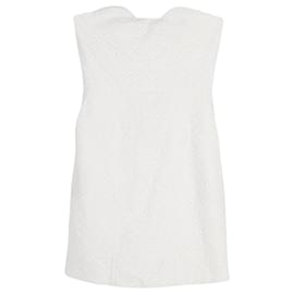Diane Von Furstenberg-Diane Von Furstenberg Strapless Mini Dress in White Cotton-White