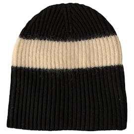 Tory Burch-Knitted wool beanie hat-Black