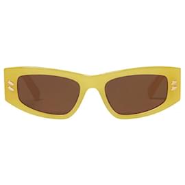 Stella Mc Cartney-opaline yellow Falabella sunglasses-Yellow,Gold hardware