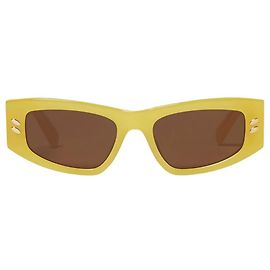 Stella Mc Cartney Opalgelbe Falabella-Sonnenbrille Gelb Gold hardware