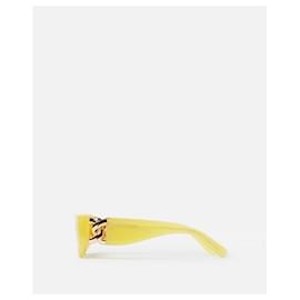 Stella Mc Cartney-óculos de sol Falabella amarelo opalino-Amarelo,Gold hardware