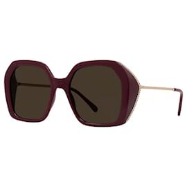 Stella Mc Cartney-falabella sunglasses stella mc cartney-Dark red,Gold hardware