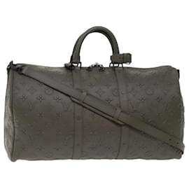 Louis Vuitton-LOUIS VUITTON Monograma Selo Keepall Bandouliere 50 Bolsa Cáqui M57963 auth 49623NO-Caqui