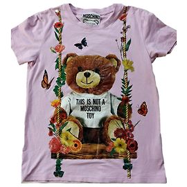 Camiseta Moschino de algodón rosa estampada Rosa Otro