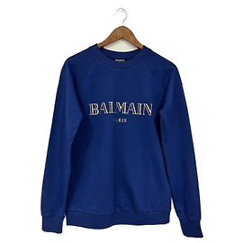 Jersey Balmain de algodón azul marino Azul oscuro