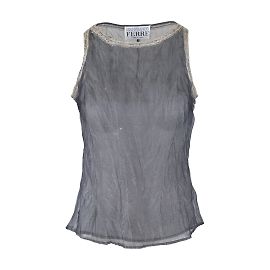 Top transparente de Gianfranco Ferré Gris