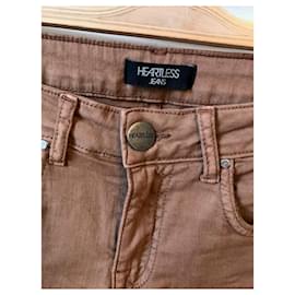 Autre Marque-NON SIGNE / UNSIGNED  Jeans T.fr 36 Cotton - elasthane-Camel