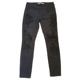 Pantalones Freeman Porter Grises de Algodón Gris