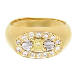 Céline-18K Gold Diamond Ring-Golden