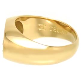 Céline-18K Gold Diamond Ring-Golden