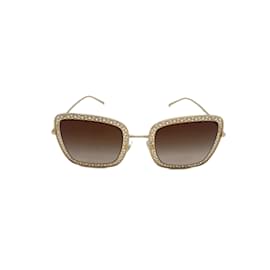 Dolce & Gabbana-Óculos de sol DOLCE & GABBANA T.  metal-Dourado