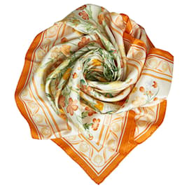 Hermes Tendresse scarf 100% Silk Carre Red/Grey Fleurs Very Rare Low Price  YR