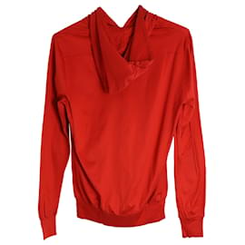 Christian Dior-Sweat à capuche à cordon Christian Dior en coton rouge-Rouge