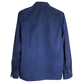 Bottega Veneta-Bottega Veneta Button-Down Shirt in Blue Cotton-Blue
