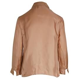 Prada-Camicia Prada Button Down in seta color pesca-Rosa