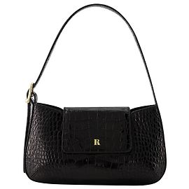 Borsa a tracolla Baguette - Rouje - Pelle - Cocco Nero Nero