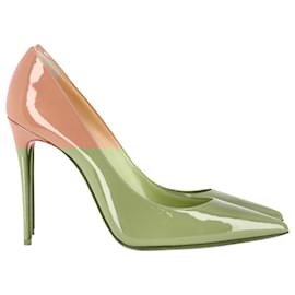 Christian Louboutin-Christian Louboutin Kate 100 Pumps in Nude Patent Leather-Flesh