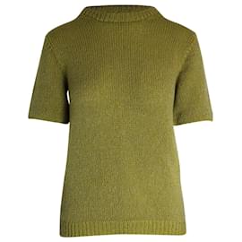 Prada-Prada Knit Top in Olive Cashmere-Green,Olive green