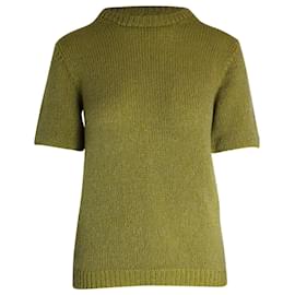 Prada-Haut en maille Prada en cachemire olive-Vert,Vert olive